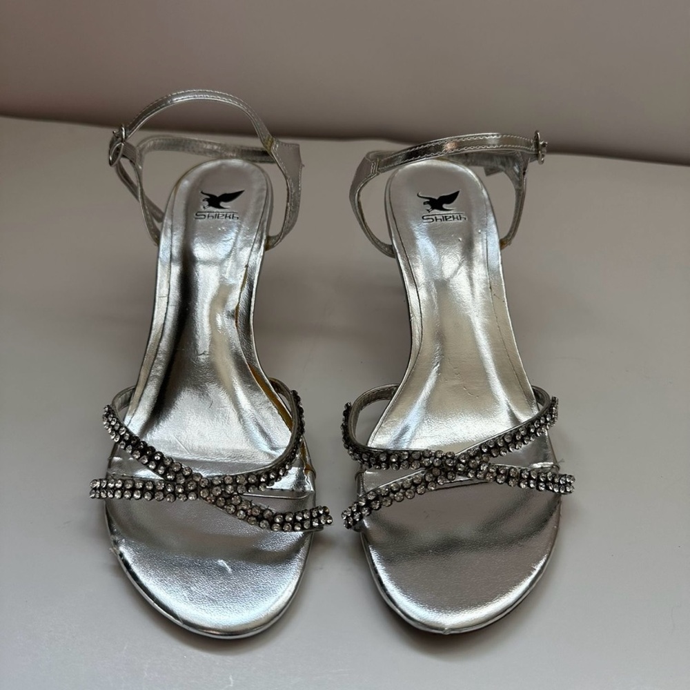 Silver Strappy Women's Sandals